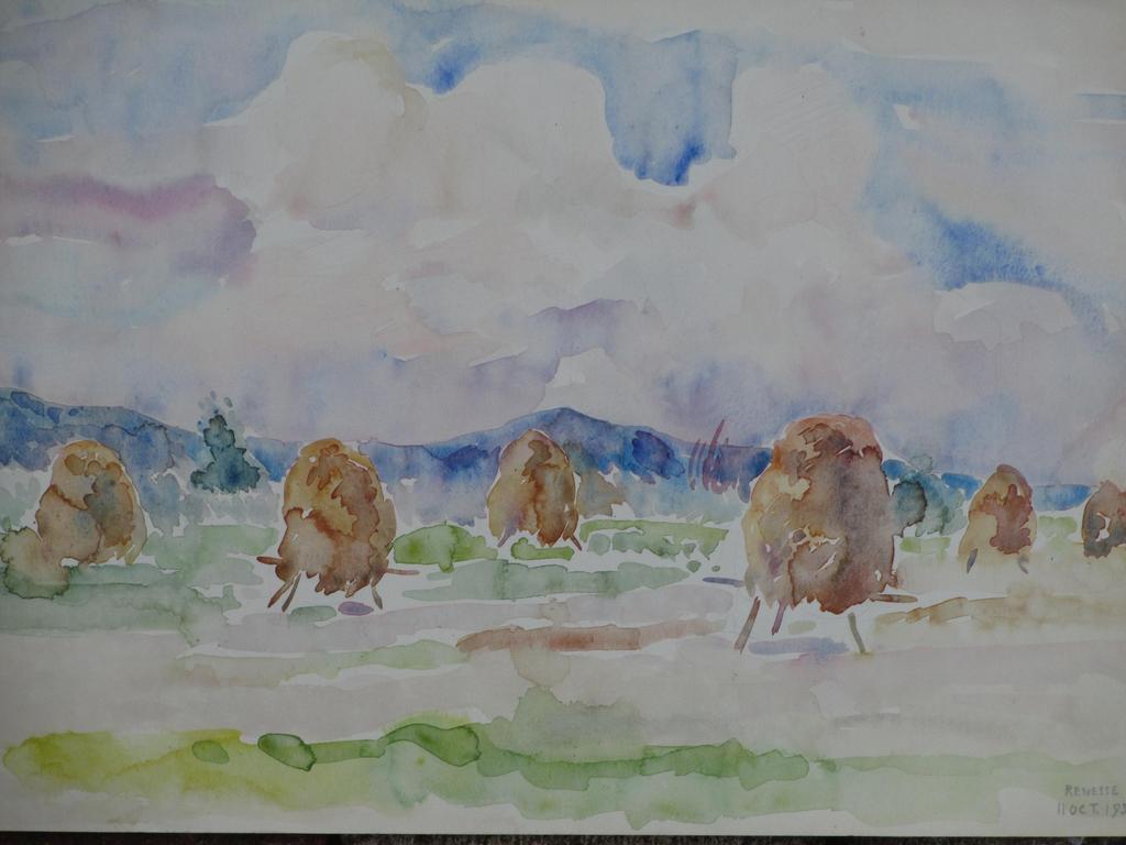 Han Krug, Erwtenruiters Renesse, Aquarel 1933 verkocht voor € 50!