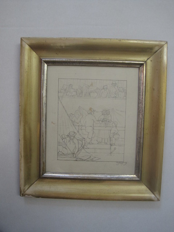Christ. R. Vogelsang 1824-1911 "gondeliers te Venetie" tekening 1847  kopen? Bied vanaf 1!