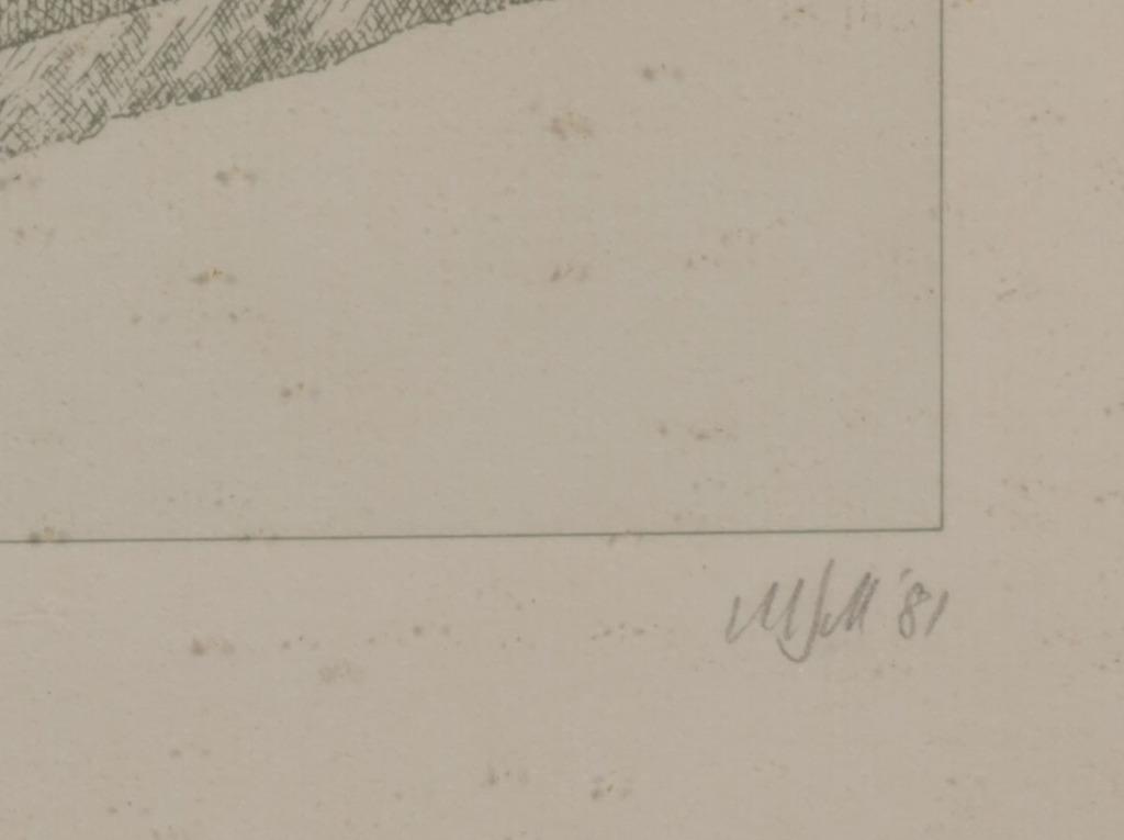 Onbekend gesigneerd: Litho, Boom en uil - Ingelijst kopen? Bied vanaf 1!