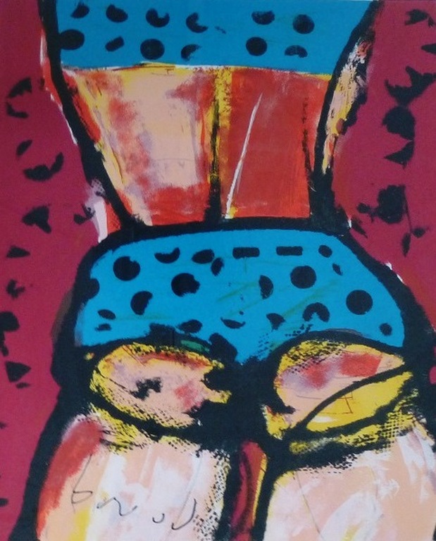 Herman Brood, ingelijste grote zeefdruk: Bikinigirl, handgesigneerd en genummerd kopen? Bied vanaf 425!