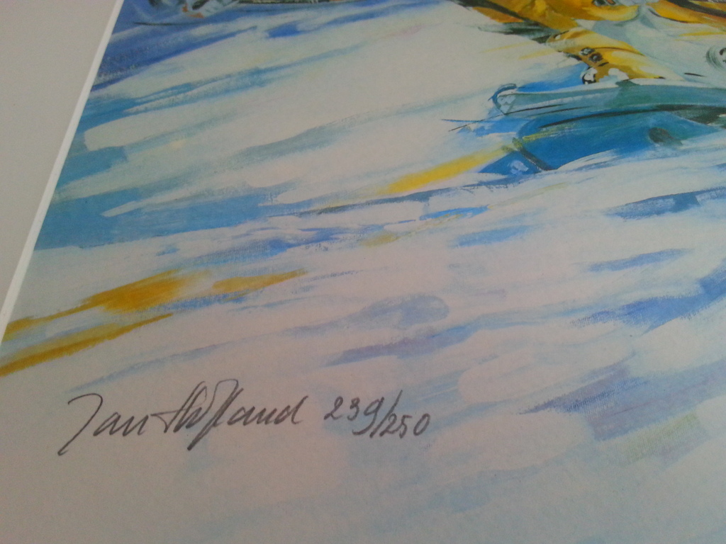 Litho: Jan Hofland. (Skiers) kopen? Bied vanaf 25!