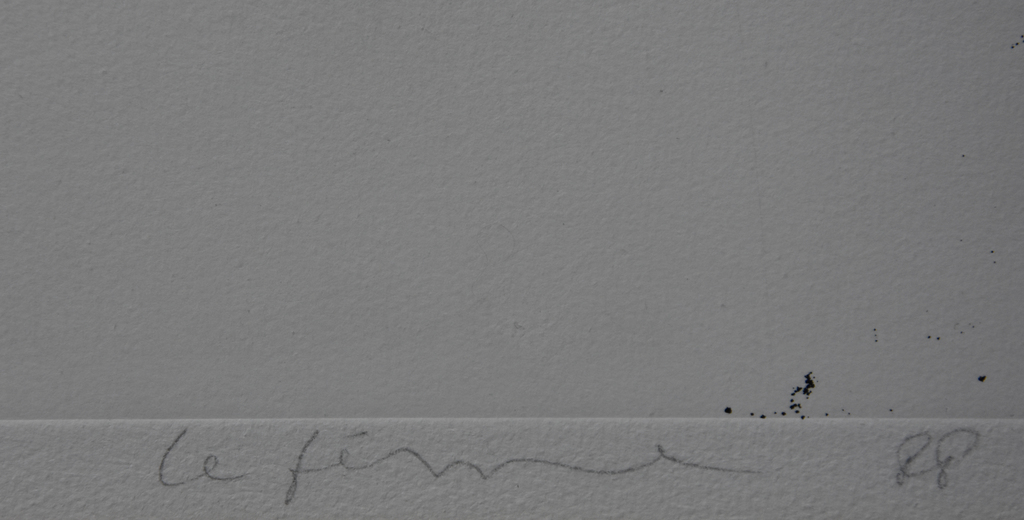 Charlotte Le Fevre ,ets # COMPOSITIE met ROOD # 1988, oplage 12 ex. mint- kopen? Bied vanaf 40!