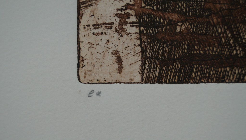 Jan Pieter van den Bos - gesigneerde ets - 2004 kopen? Bied vanaf 1!