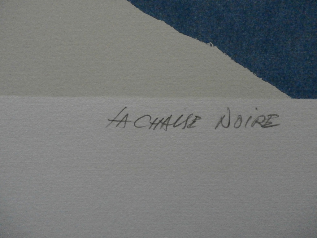 Fon Klement - zeer grote boardsnede: La chaise noir - 1992 kopen? Bied vanaf 195!