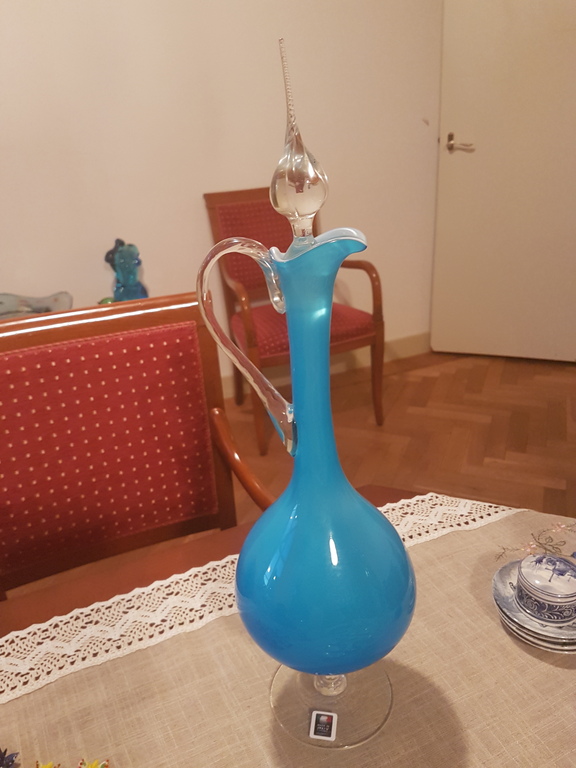 I vetri di Empoli-Opaline glas wit en blau-Italia-1965/75 kopen? Bied vanaf 20!