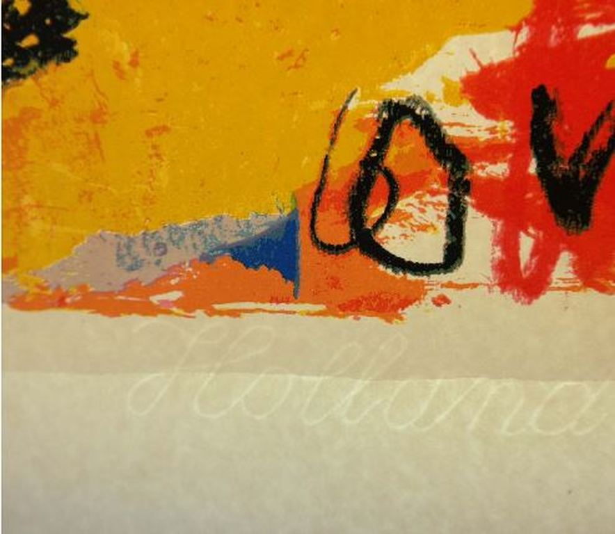 Karel Appel en Christian Dotremont - Originele zeefdruk genaamd "Au vieux vÃ©lo"  kopen? Bied vanaf 250!