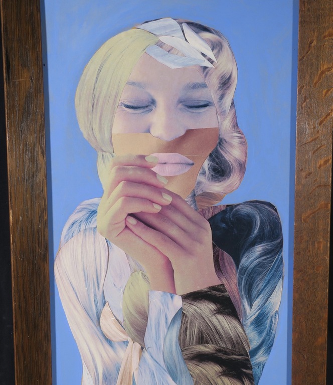 Adri van den Beukel: Collage op board, Het haren kleed - Ingelijst  kopen? Bied vanaf 1!