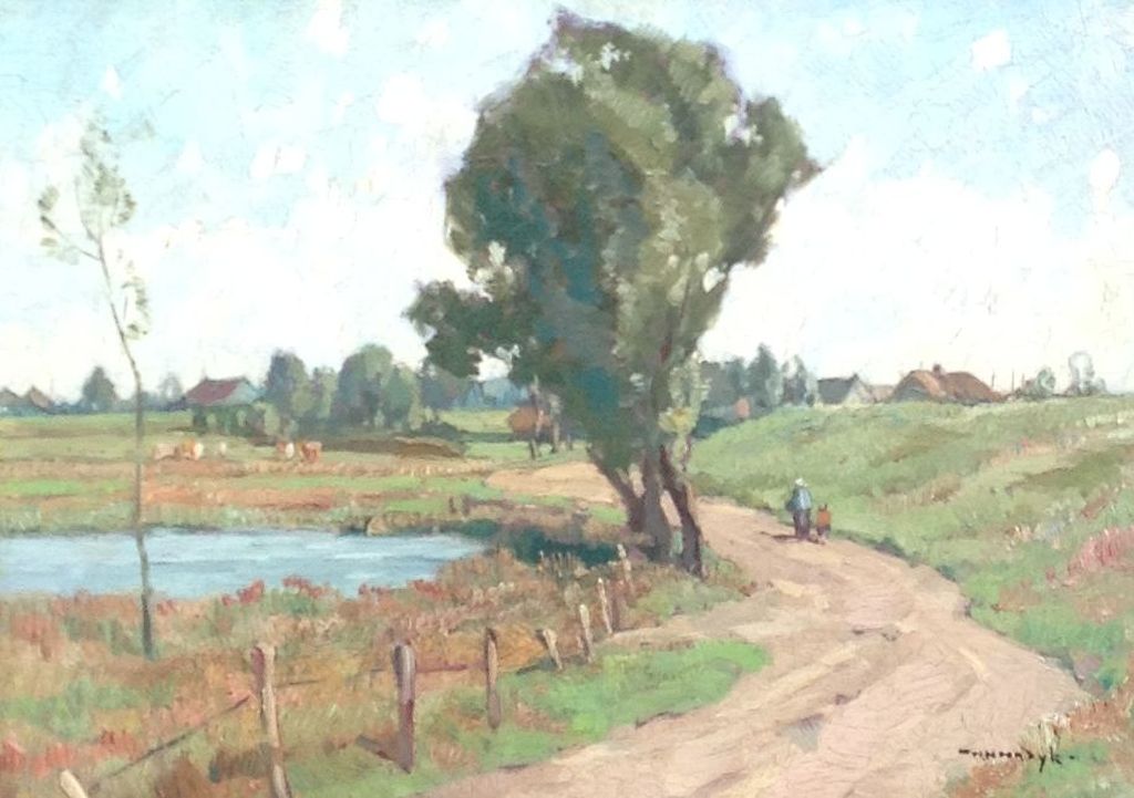 Willem Noordijk, landschap te Eemnes verkocht voor € 300!