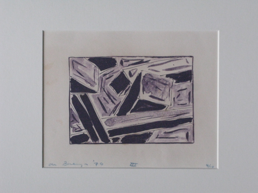 CHRIS DE BUEGER (1948)- abstract werk (1979) in kleine oplage, nr. 4 van 10 - incl  zuurvrij passepartout  kopen? Bied vanaf 35!