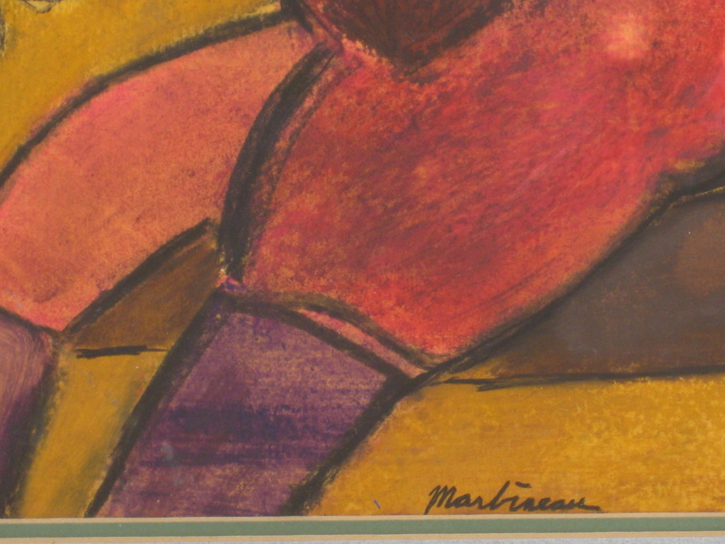 Anton Martineau (1926 - 2017). Gouache. Zittend Naakt. kopen? Bied vanaf 110!