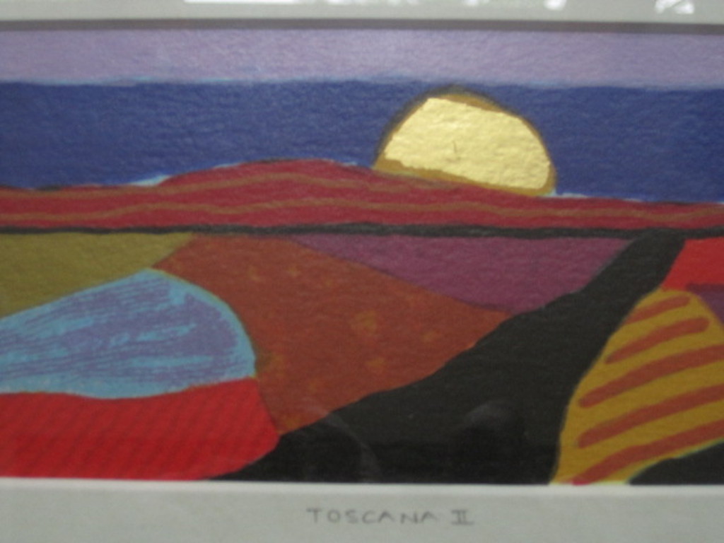 karakteristieke zeefdruk van Ronald Boonacker 1955- "Toscana II" handgesigneerd kopen? Bied vanaf 1!