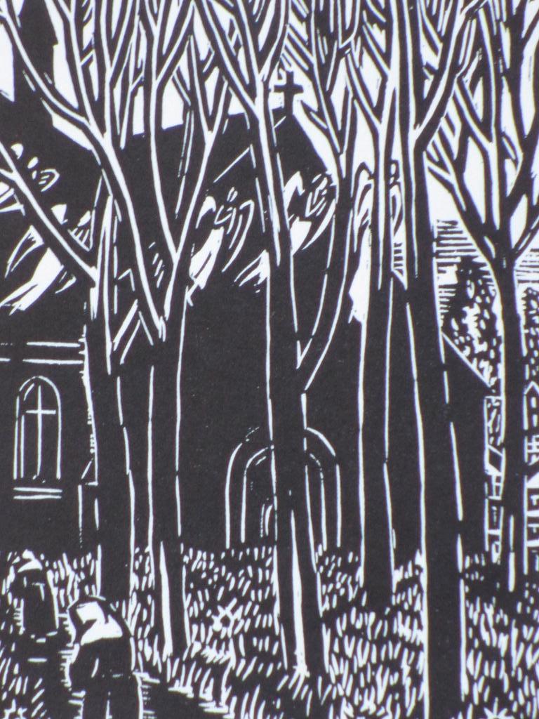 Frans Masereel, Begijnhof Brugge, Houtsnede kopen? Bied vanaf 45!