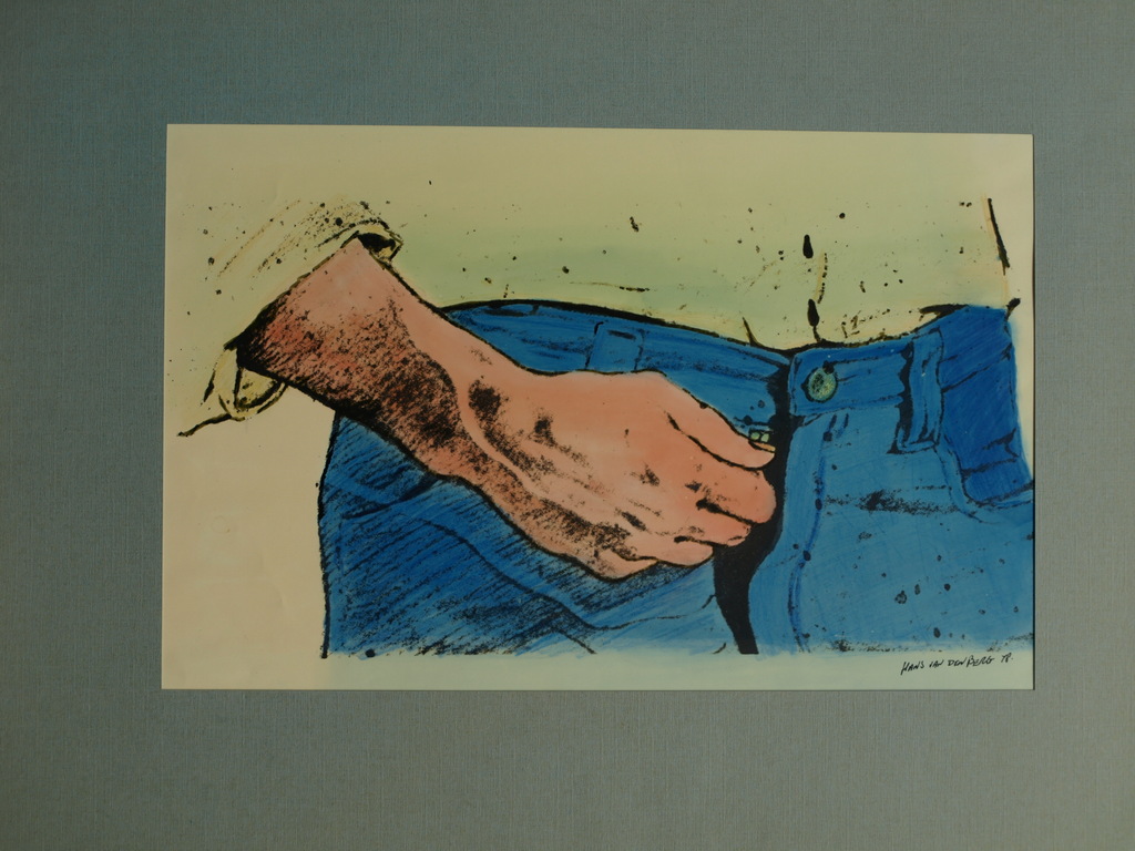 HANS VAN DEN BERG - Zeefdruk – Spijkerbroekrits – Gesigneerd - 1978 kopen? Bied vanaf 1!