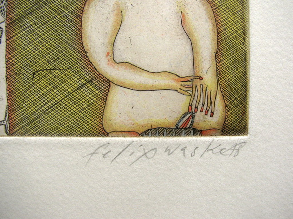 Felix WASKE, "Koperen verhalen", erotische ets, gesigneerd en genummerd kopen? Bied vanaf 1!