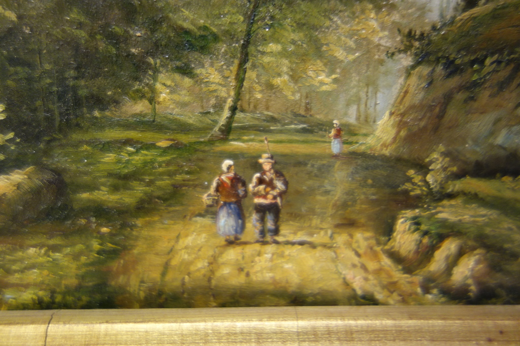 De Burg, olieverf op paneel, vrouwen in landschap kopen? Bied vanaf 175!