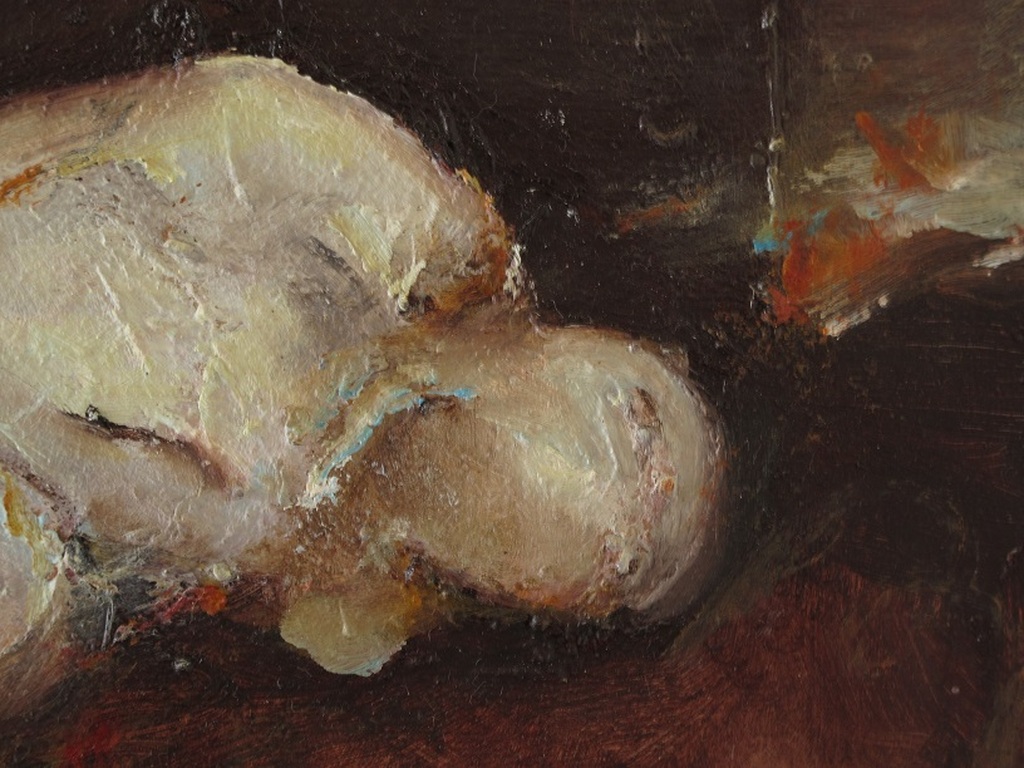 Ineke Van der Wal, 'Whilst I was sleeping' 11, 2013 olieverf op doek , 30x24cm kopen? Bied vanaf 30!