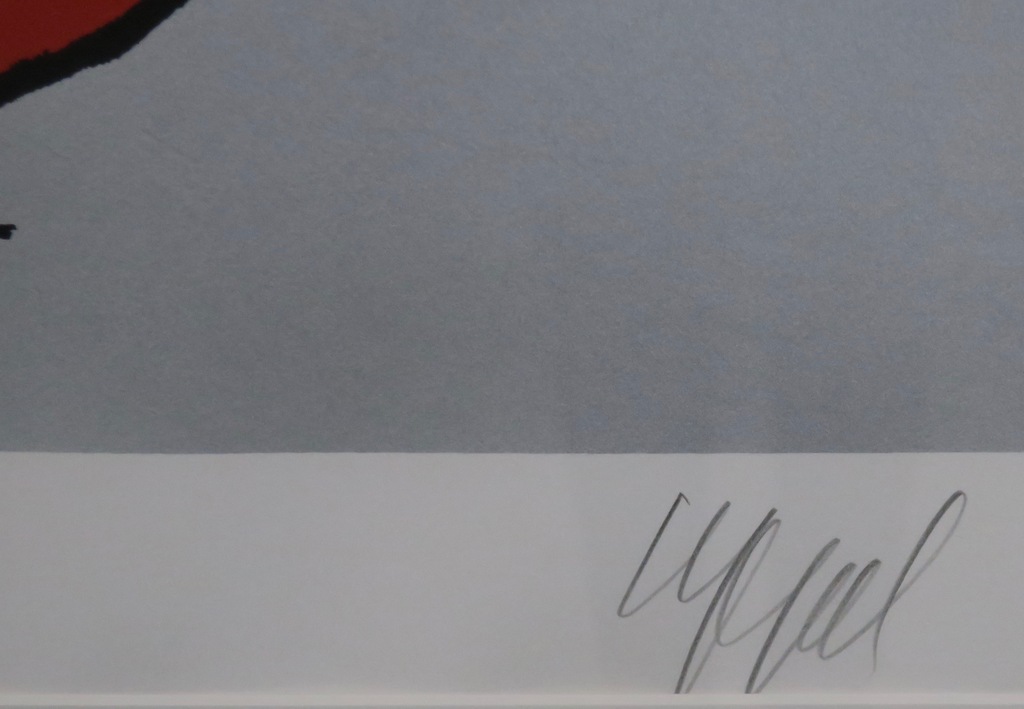 Karel Appel: Litho, Zoen - Ingelijst (Groot!) kopen? Bied vanaf 400!