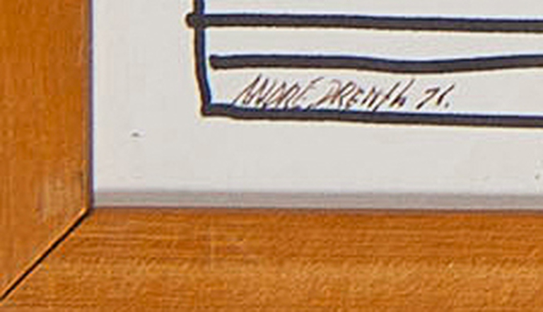 André Drenth - André Drenth - Viltstift en Aquarel op papier - Nogmaals een keer kopen? Bied vanaf 15!