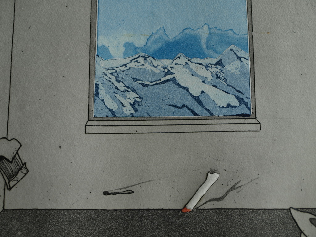 Sjoerd Bakker : Ets en aquatint , Het uitzicht – gesigneerd & ingelijst - 1975  kopen? Bied vanaf 35!