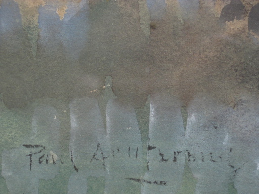 Stemmig aquarel "boten op plas" Paul Arntzenius 1883-1963 nabloei Haagse School  kopen? Bied vanaf 1!