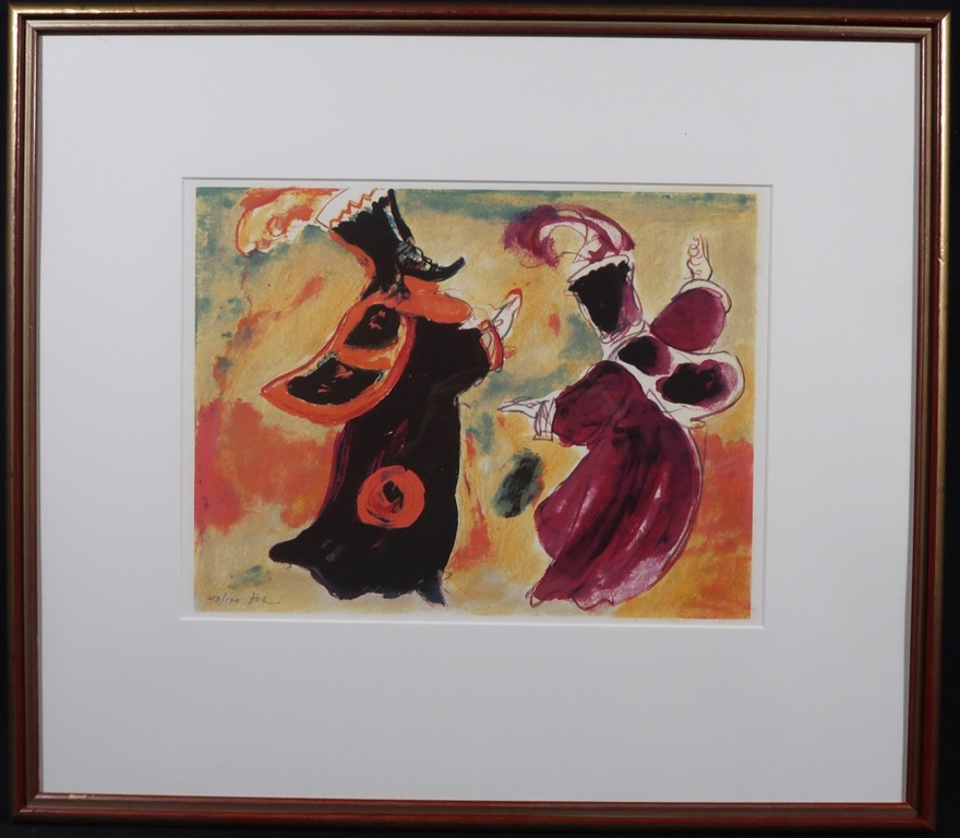 Luis Filcer: Litho, Z.T. - Ingelijst verkocht voor € 40!