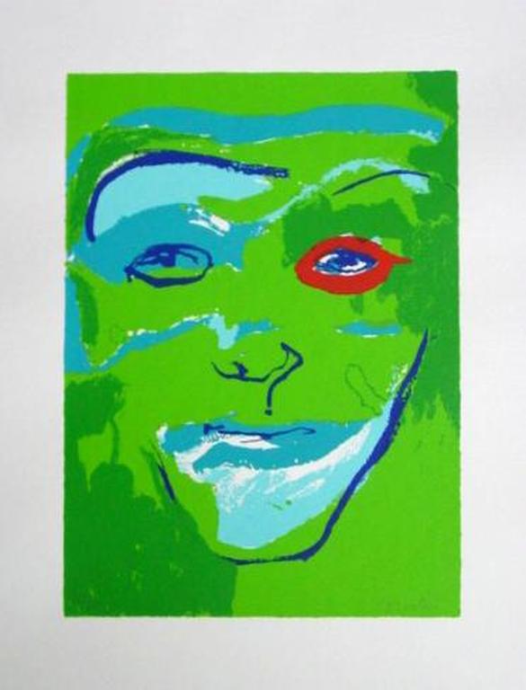 SYLVIA KRISTEL, handgesigneerde zeefdruk 'Rode Oog' kopen? Bied vanaf 1!