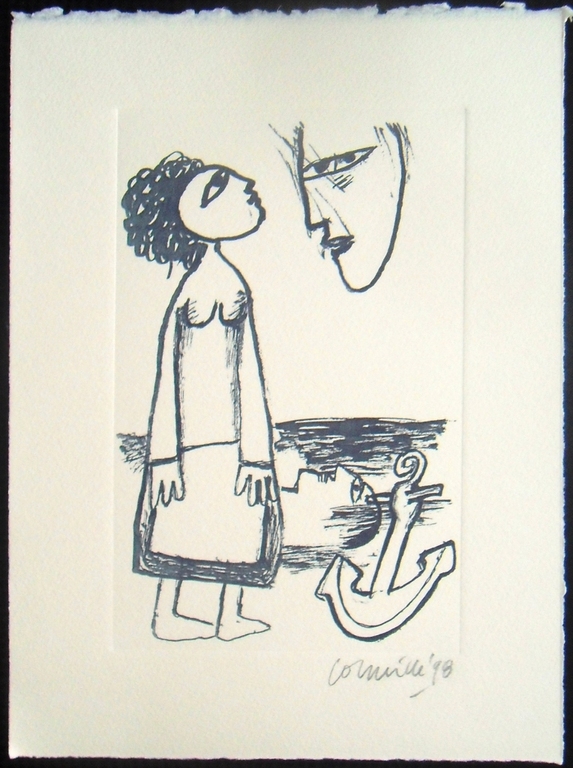 Corneille : compositie 4 (mooie ets) verkocht voor € 74!