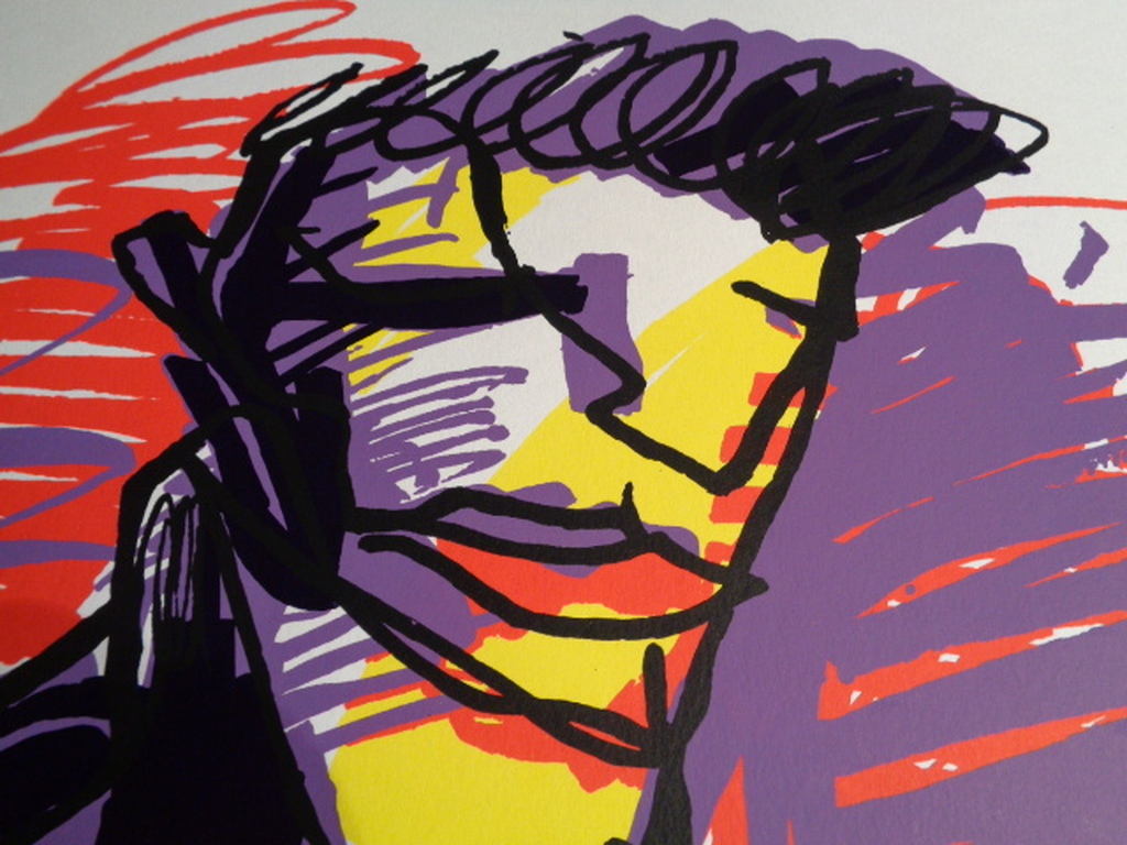 HERMAN BROOD, Gelimiteerde en HANDGESIGNEERDE Zeefdruk ELVIS kopen? Bied vanaf 139!