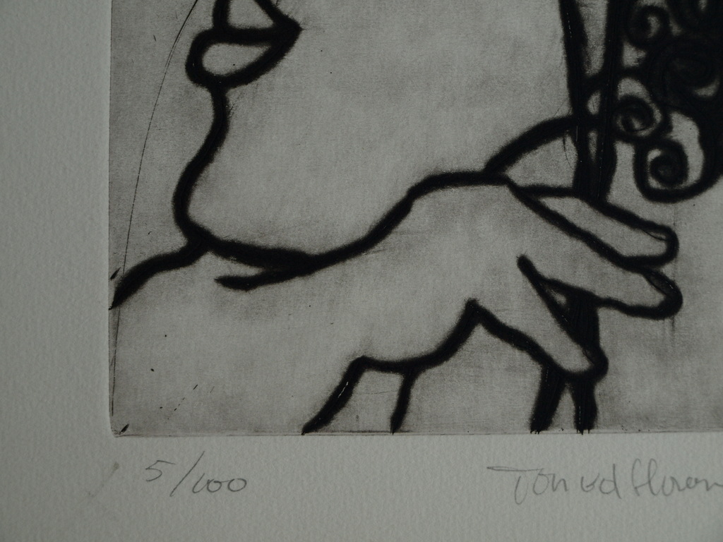Ton van den Hoven : 2 Kleuren-ets en aquatint , Zonder titel - 1979 kopen? Bied vanaf 15!