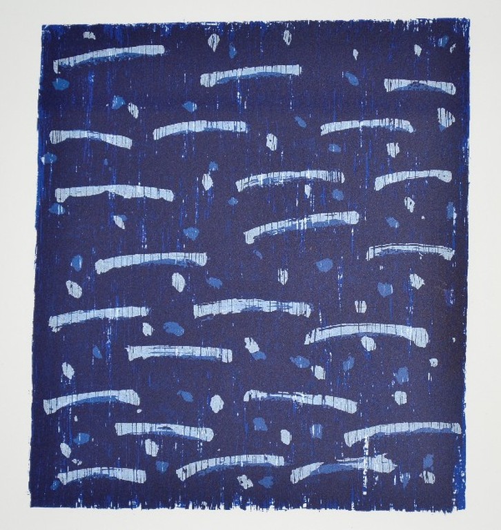 Jan van den Berg: zeefdruk. Stromend water. kopen? Bied vanaf 50!