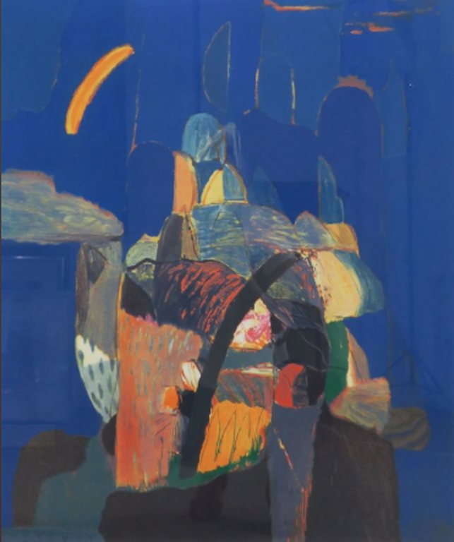 Ahmad Baldin: Zeefdruk, Nacht - Ingelijst kopen? Bied vanaf 35!