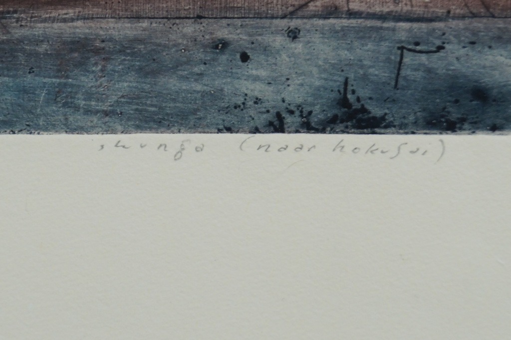 Mark Visione - gesigneerde ets- mixed media - shunga (naar hokusai) kopen? Bied vanaf 20!