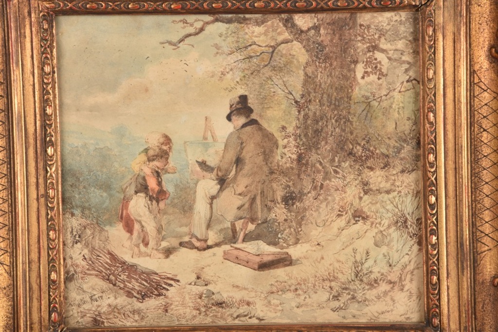 Mari ten Kate: aquarel, kinderen en schilder aan het werk kopen? Bied vanaf 450!