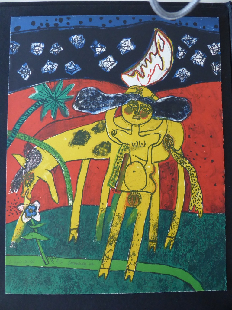 Mooie zeefdruk/litho getiteld: la nuit etoille uit 1972 verkocht voor € 350!