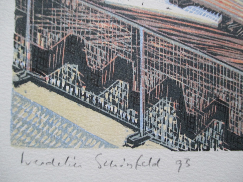 Wendelien Schönfeld, kleurenhoutsnede, Bouwput Nieuwezijdskolk 1993 kopen? Bied vanaf 100!