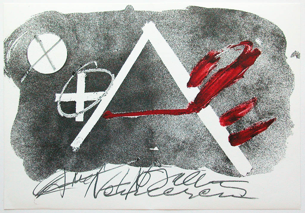 Antoni Tapies, ‘Lettre A’, lithografie  verkocht voor € 75!