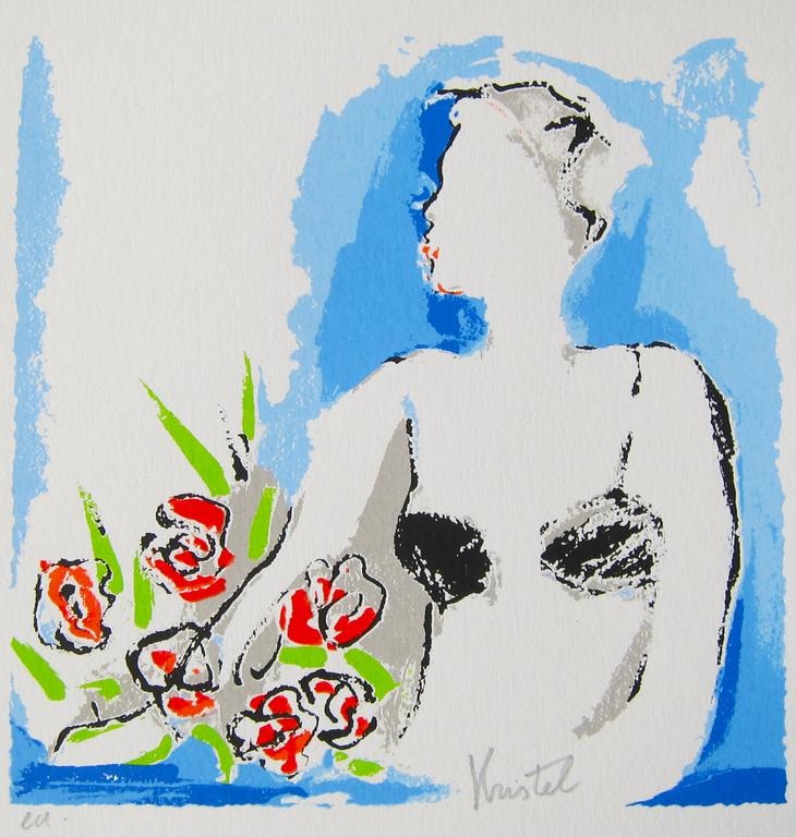 Mes Roses, zeefdruk kopen? Bied vanaf 20!