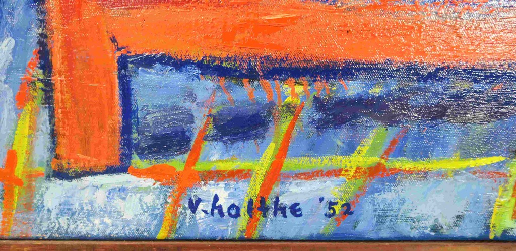 Jan van Holthe: Olieverf op doek, Gevangene / Wanhoop - Ingelijst (Groot!) kopen? Bied vanaf 200!