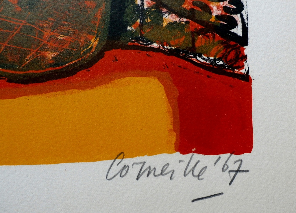 Corneille - litho: L' aurore rouge - 1967 - oplage: 190 stuks kopen? Bied vanaf 350!