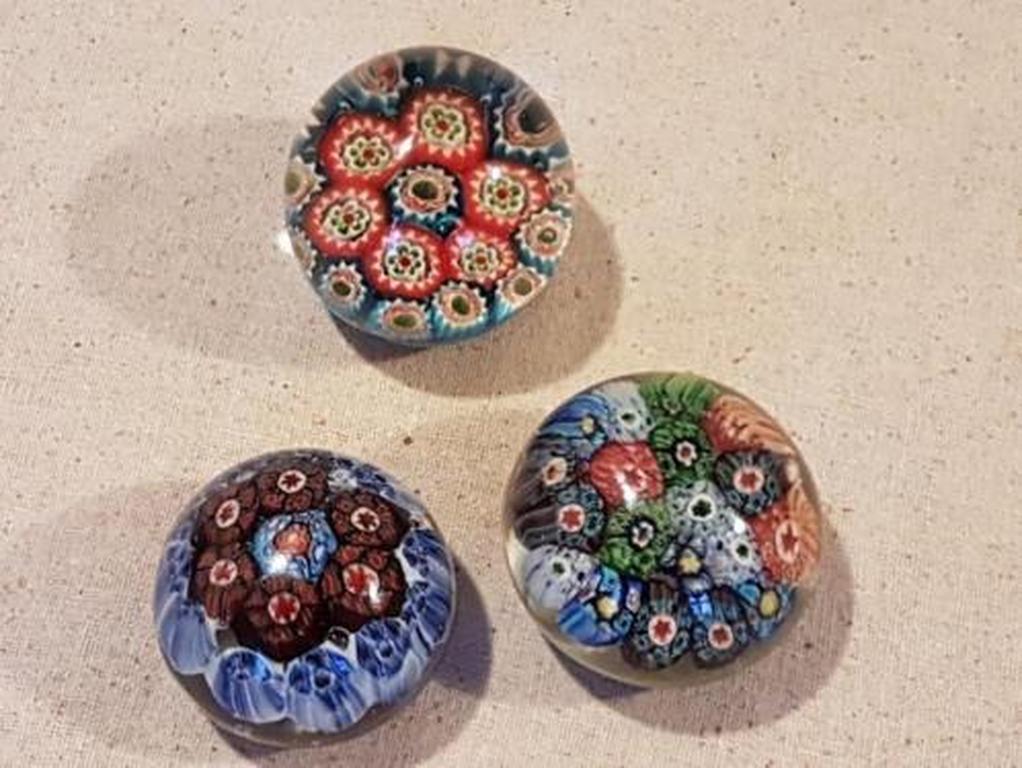 Presse-papier set ( 3 pz) met murrine kopen? Bied vanaf 10!
