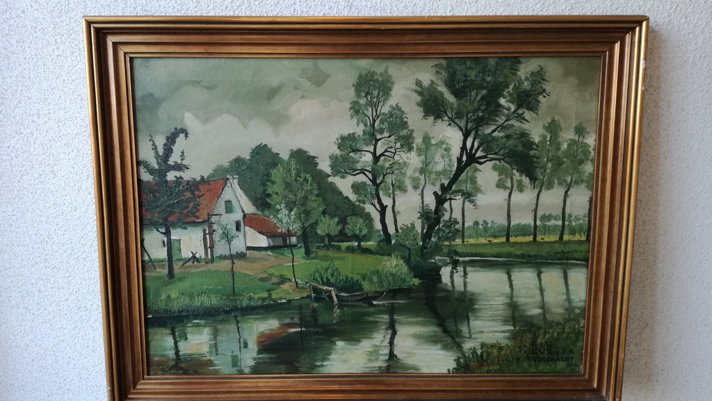 Volkaert , Olieverf op doek, Hoevezicht kopen? Bied vanaf 15!