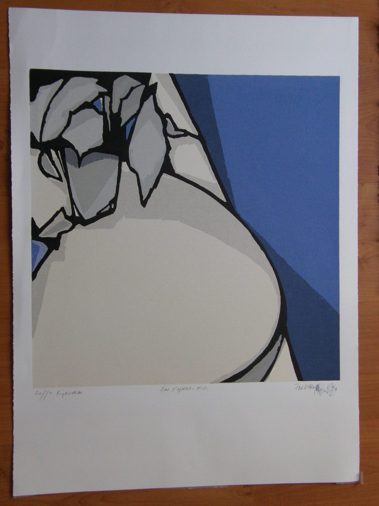 Fon Klement: Boardsnede, potlood gesigneerd verkocht voor € 87!