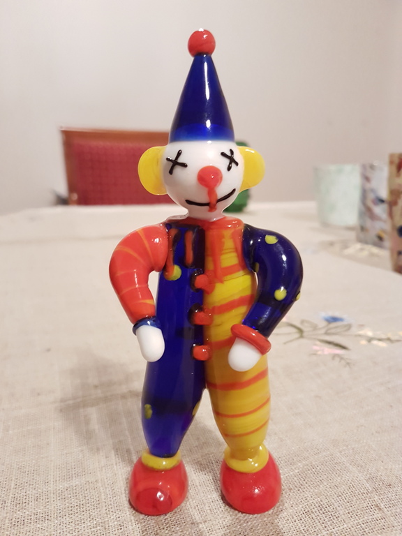 Multicolor glas clown art. 57 kopen? Bied vanaf 5!