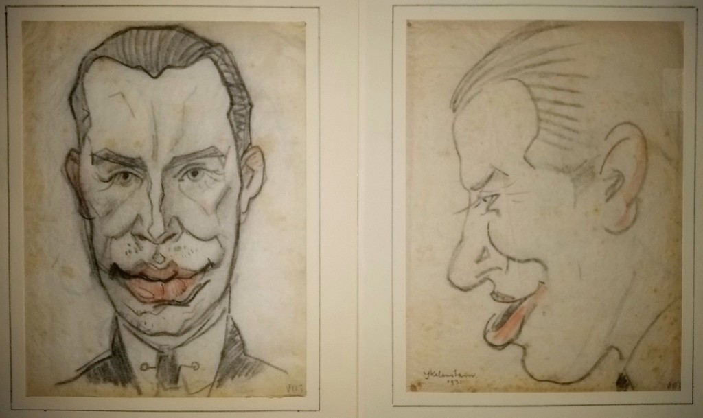 Hendrik IJkelenstam: 2 tekeningen, Spotprenten van Jan Vogel kopen? Bied vanaf 12!