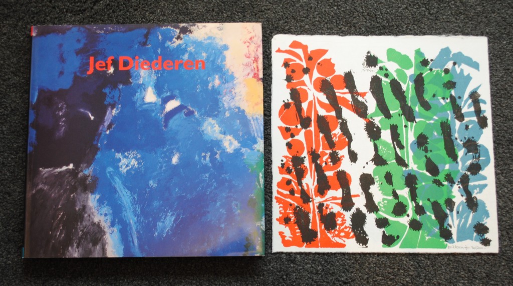 Jef Diederen - 4 kleuren lino op rijstpapier - 1991 + boek - luxe editie verkocht voor € 55!