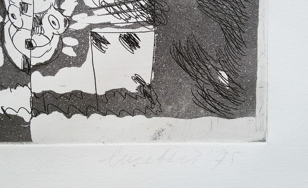 Lucebert - Compositie waarin heel veel gebeurd, ets kopen? Bied vanaf 225!