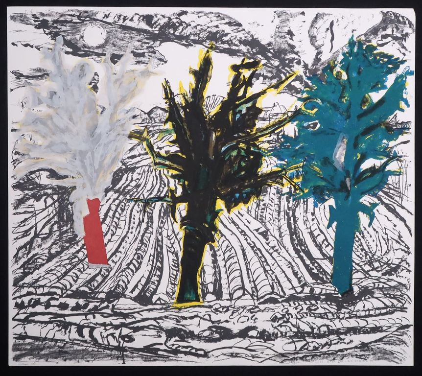 Hans Ebeling Koning: Zeefdruk, Landschap kopen? Bied vanaf 1!