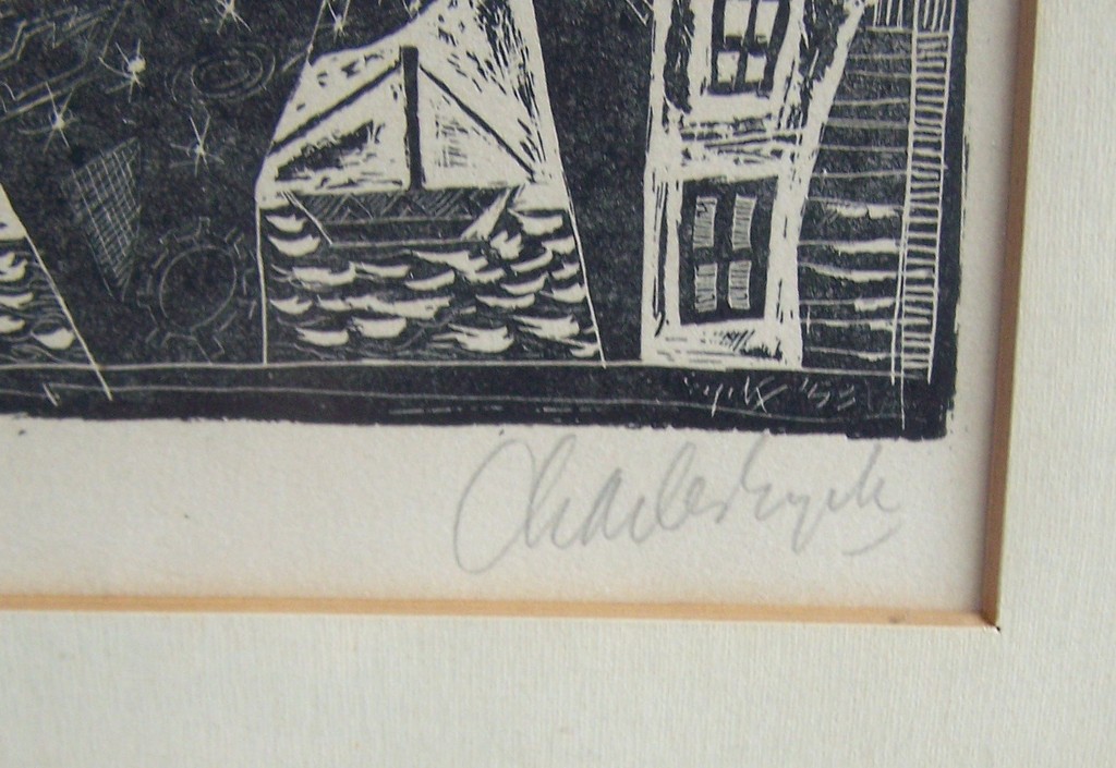 CHARLES  EYCK  -  houtdruk kopen? Bied vanaf 20!