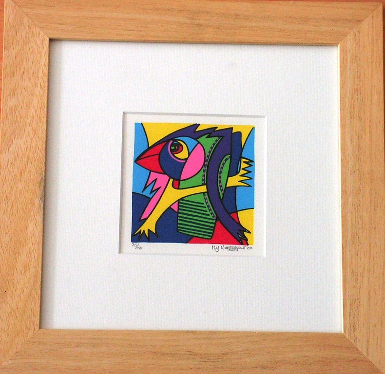 Marianne Naerebout - zeefdruk - zonder titel verkocht voor € 55!