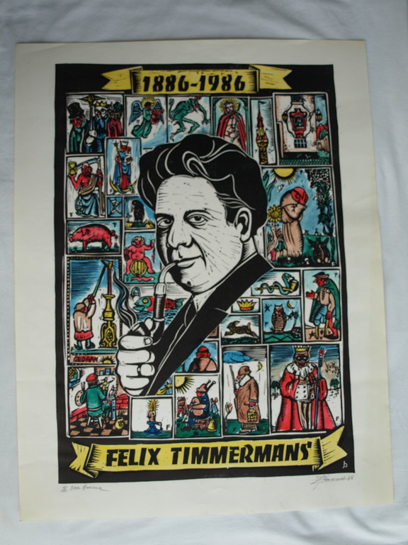 Jozef Bossaert : Houtsnede , Felix Timmermans – gesigneerd - 1985  kopen? Bied vanaf 1!